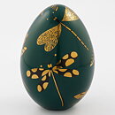 Gunvor Olin-Grönqvist (1994) Green Egg with Golden Dragonfly Decor 13 cm 