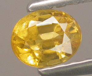 0.38 ct tjusig oval slipad äkta naturlig gul safir ädelsten - 3