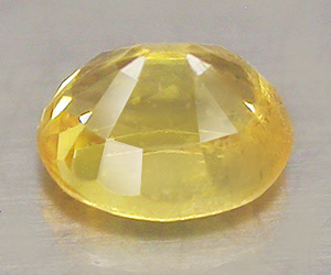 0.38 ct tjusig oval slipad äkta naturlig gul safir ädelsten - 2