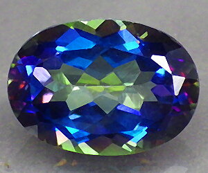Piedra preciosa de cuarzo arcoíris natural ovalada grande de 7,97 quilates