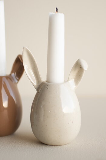 Rabbit Candle Holder - Vanilla - Kanin - Ljusstake - Vanilj - 13x6,5 cm - DBKD