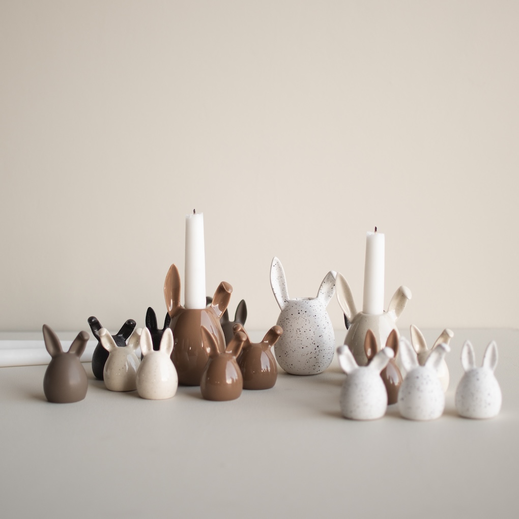 Rabbit Candle Holder - Vanilla - Kanin - Ljusstake - Vanilj - 13x6,5 cm - DBKD - 3