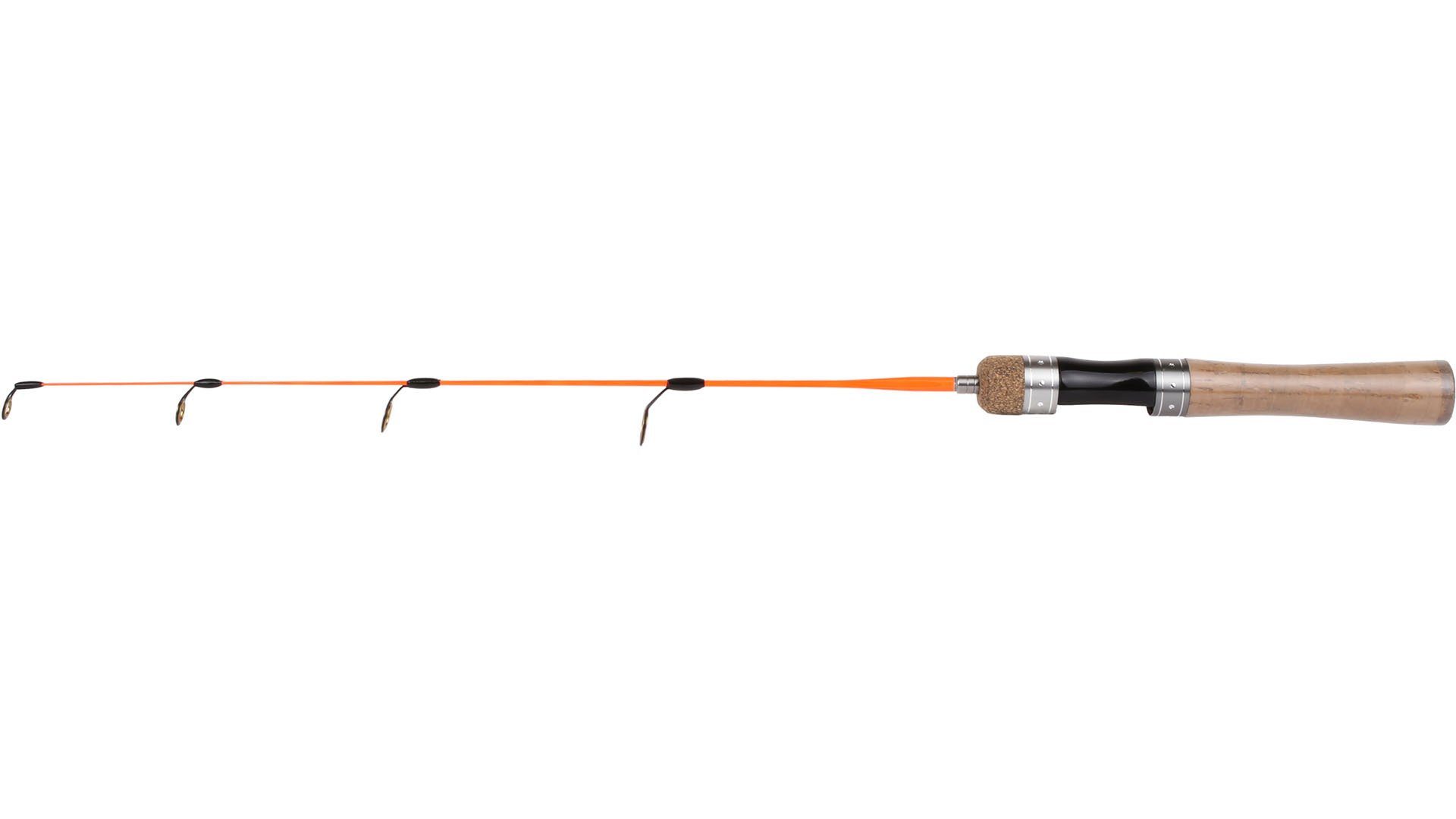 orange flat jigging rod with reel seat for rainbow trout and char