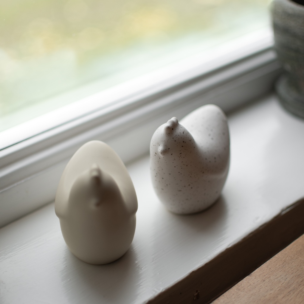 Mini Hen - Creme - Höna - Påskpynt - 9x6x8 cm - DBKD - 8