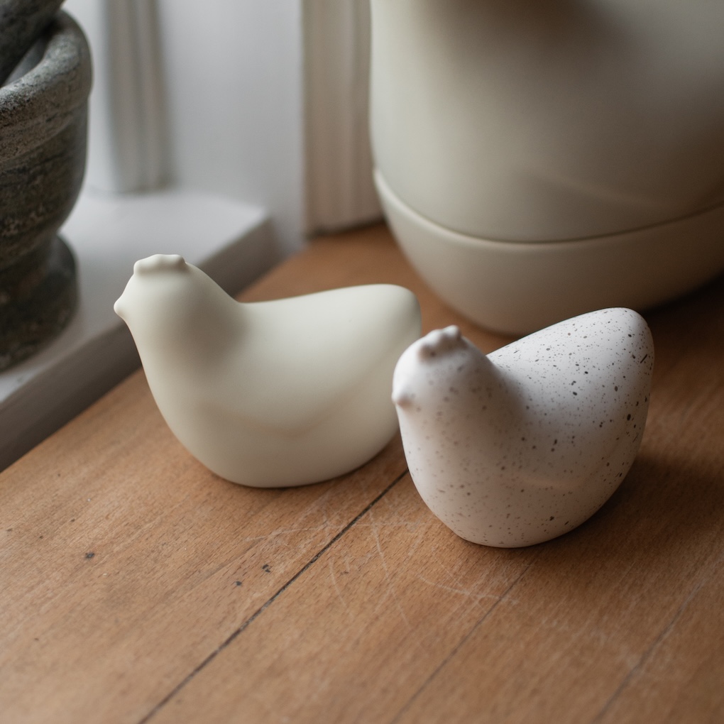 Mini Hen - Creme - Höna - Påskpynt - 9x6x8 cm - DBKD - 3