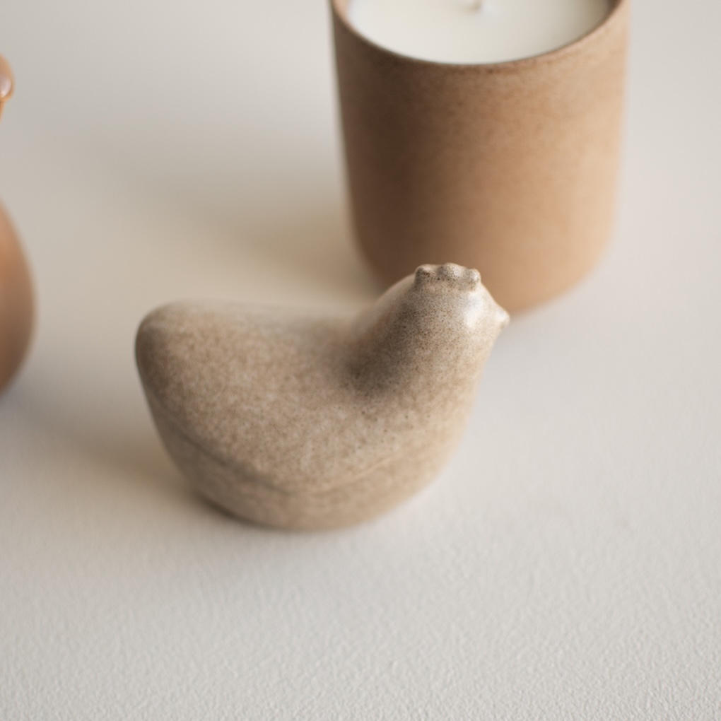 Mini Hen - Beige - Höna - Påskpynt - 9x6x8 cm - DBKD - 4