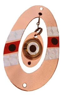 69mm lockblänke med ögonblink perfekt för regnbågs och rödings pimpelfiske