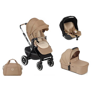 3i1 JANE Crosslight + Sweet carrycot duo stroller + Babyskydd Koos iSize R1