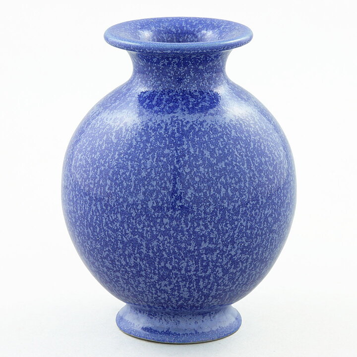 Per Liliengren (1990s) Unique Blue Swelling Vase 9 cm
