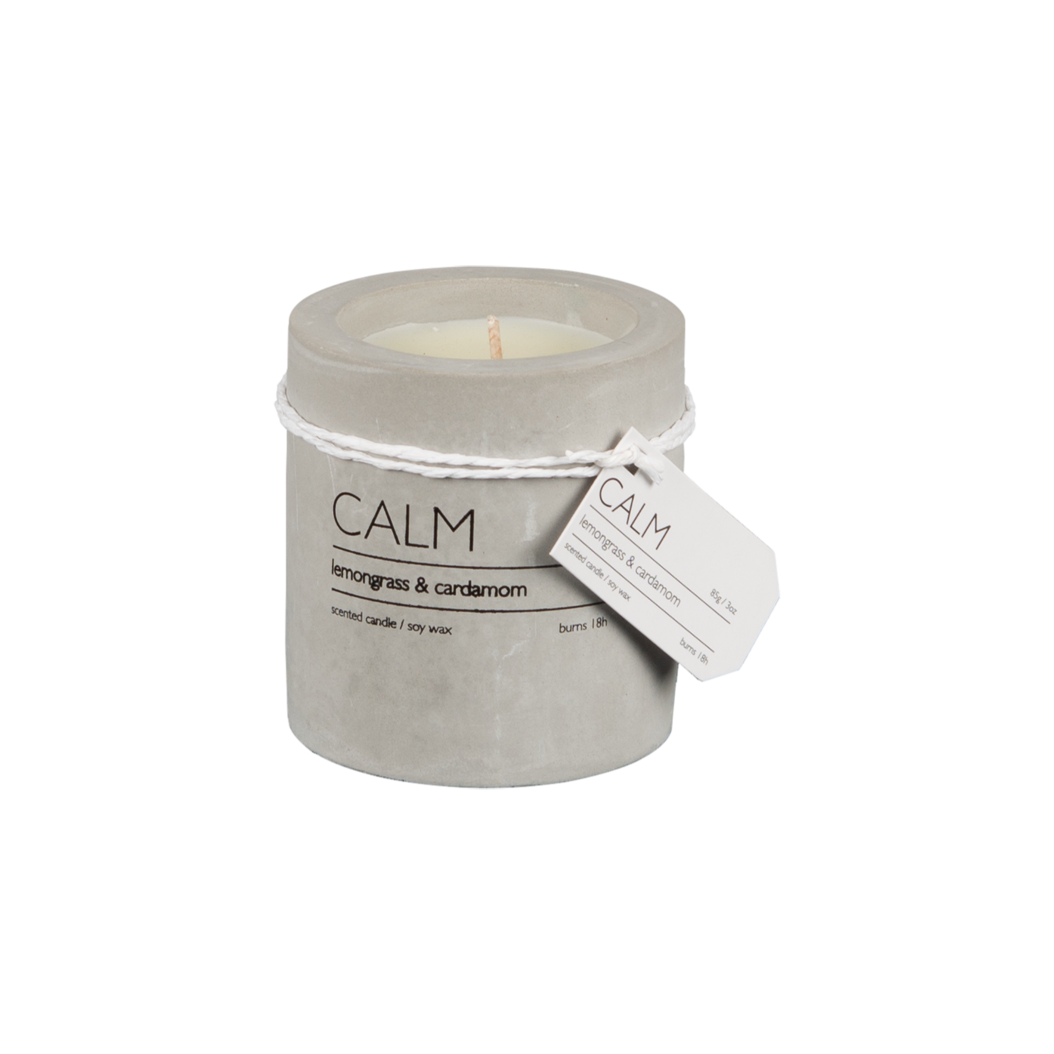 Scented candle - Concrete - Lemongrass & Cardamom - 6
