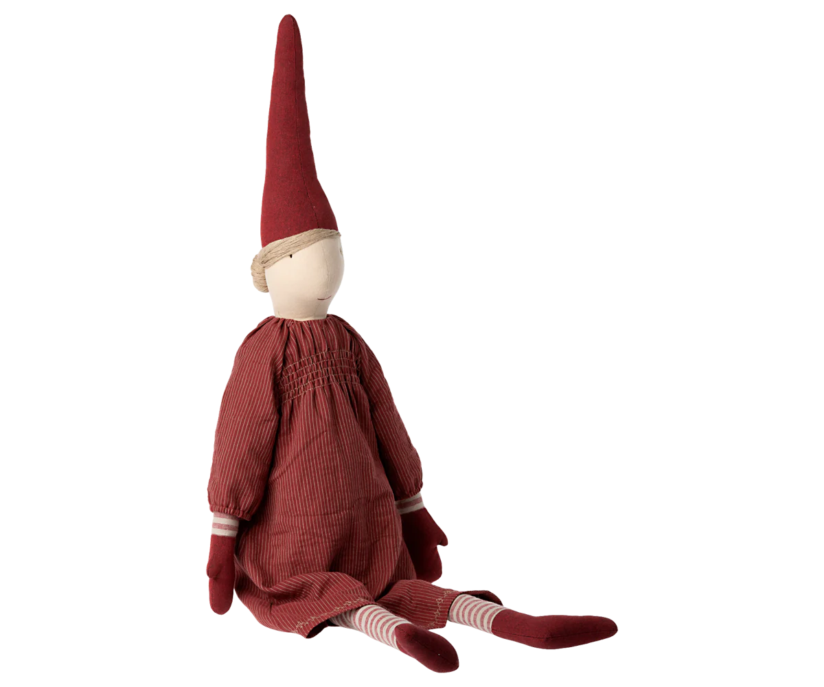 Tomtenisse Mega Pixy - Flicka med klänning - Maileg