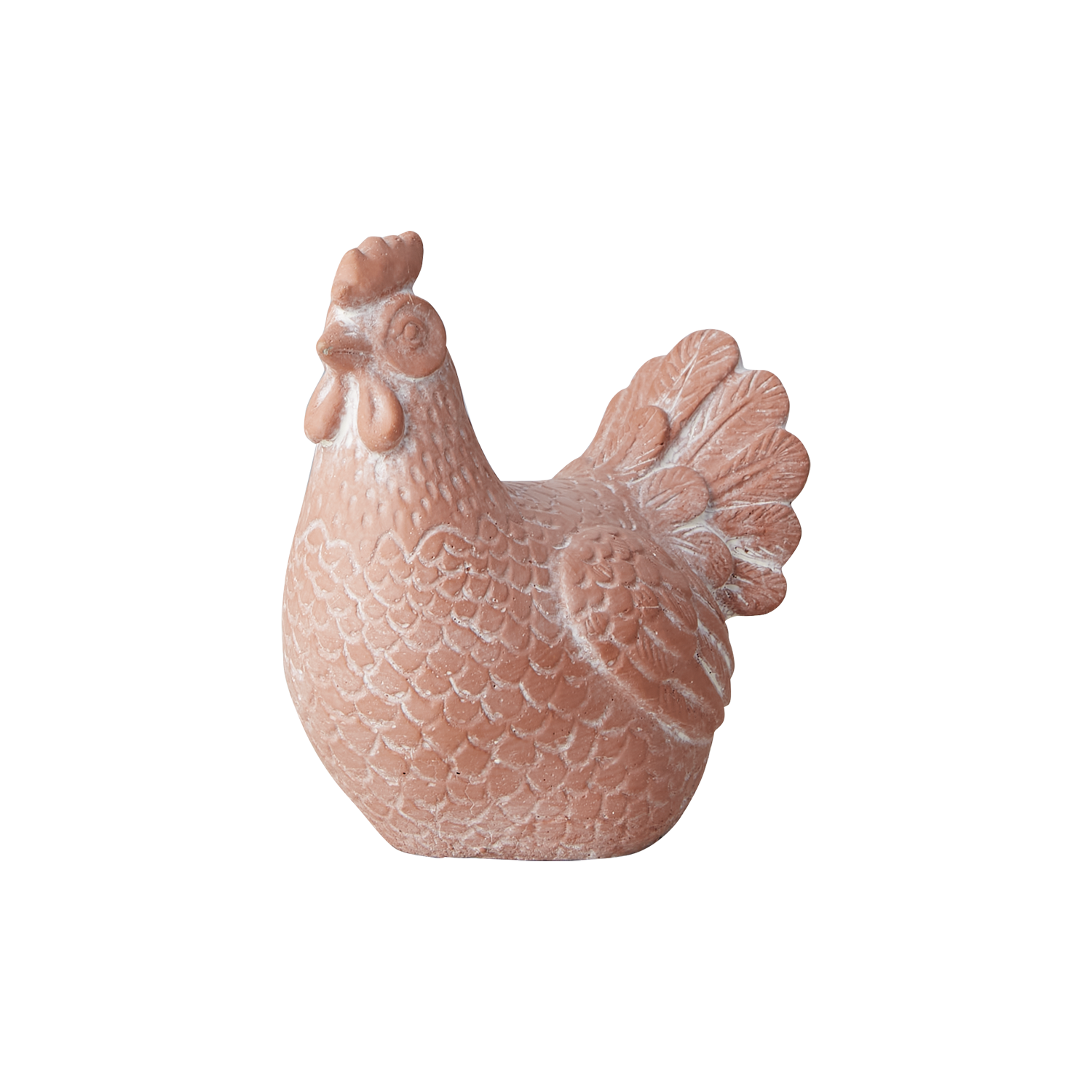 Höna - Betong - Terrakotta - 14x14x9 cm - 2
