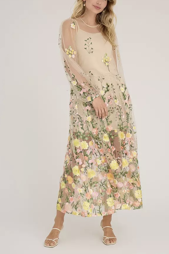 A-View - Fuschia Dress Sand / Yellow