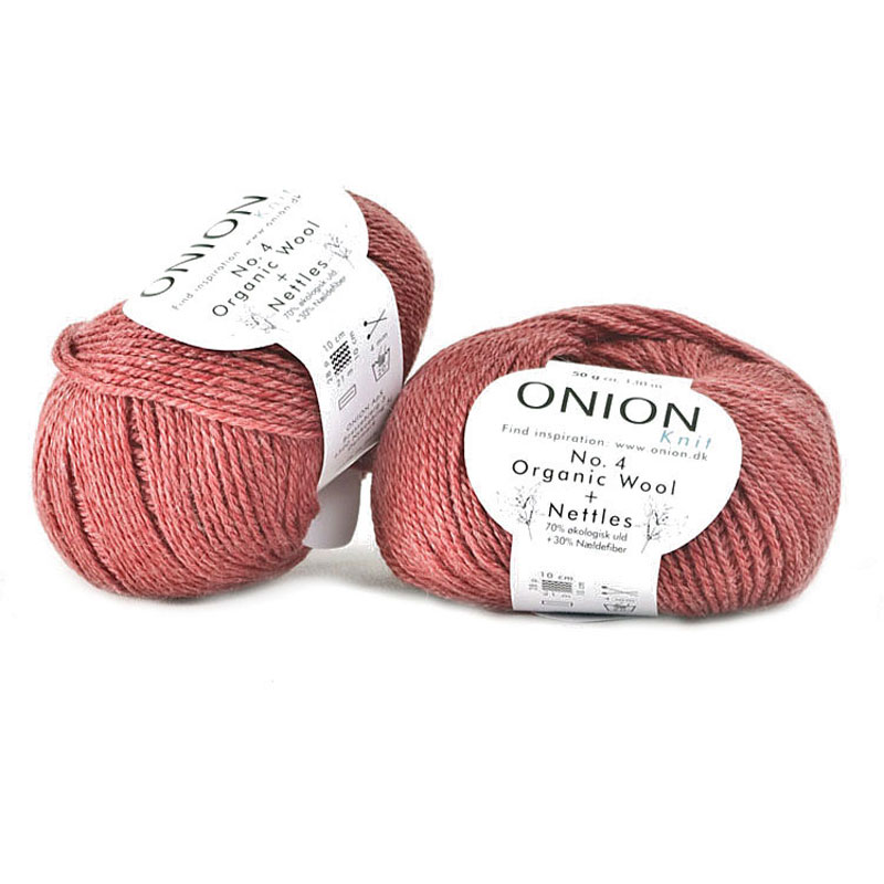 Marsala (ljus röd) No. 4 Organic Wool + Nettles  Onion 827