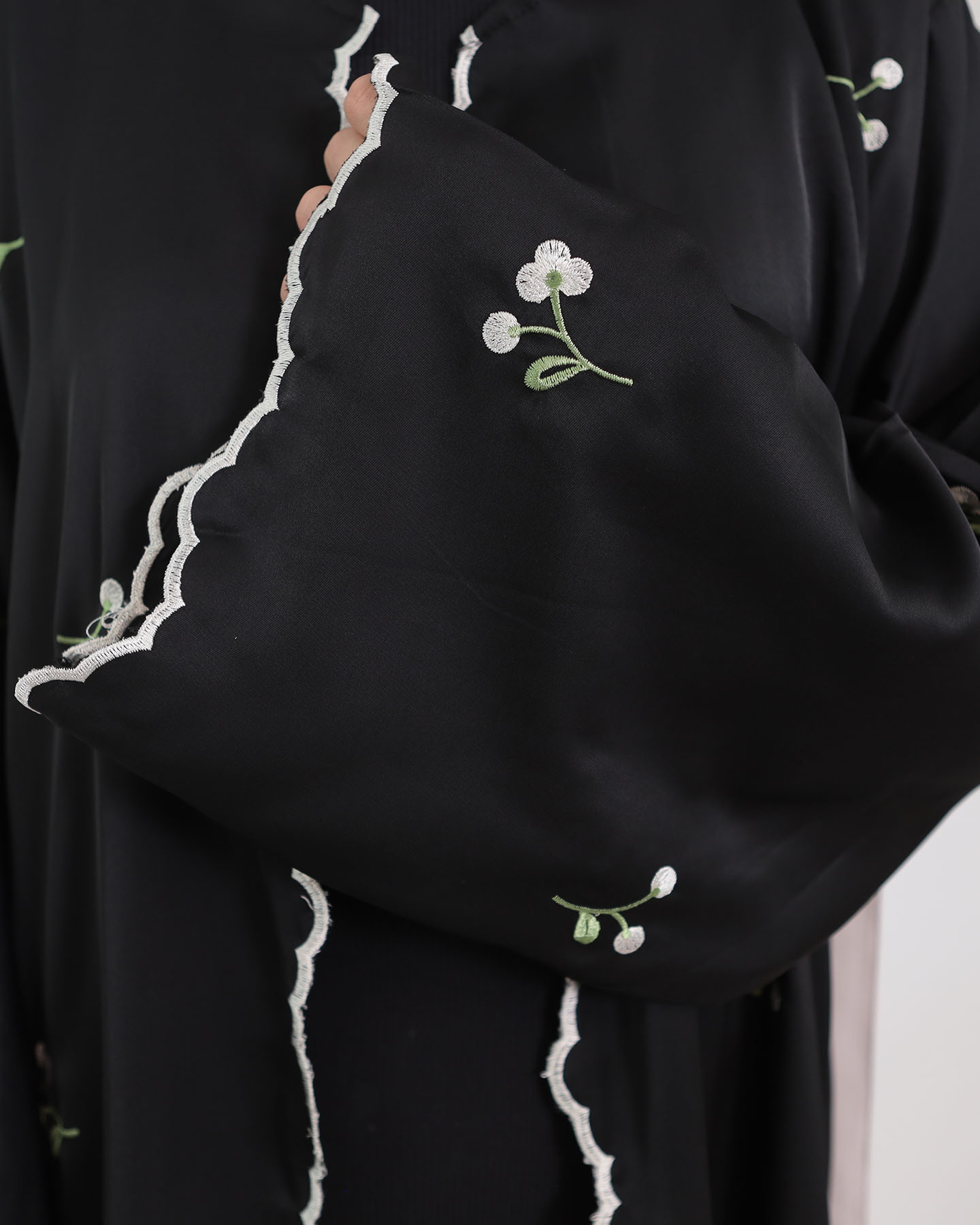 Open Abaya - Black - 4