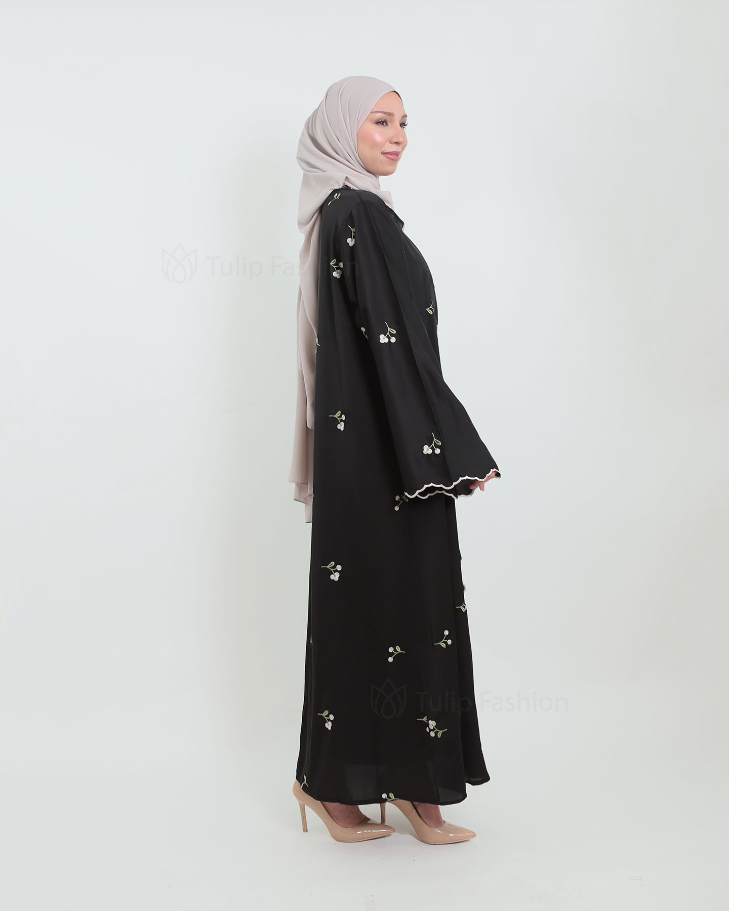 Open Abaya - Black - 2