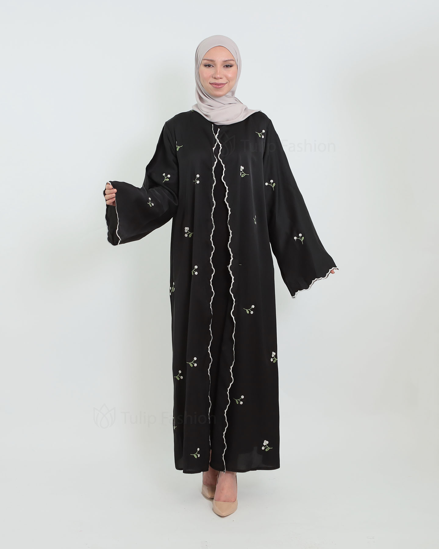 Open Abaya - Black