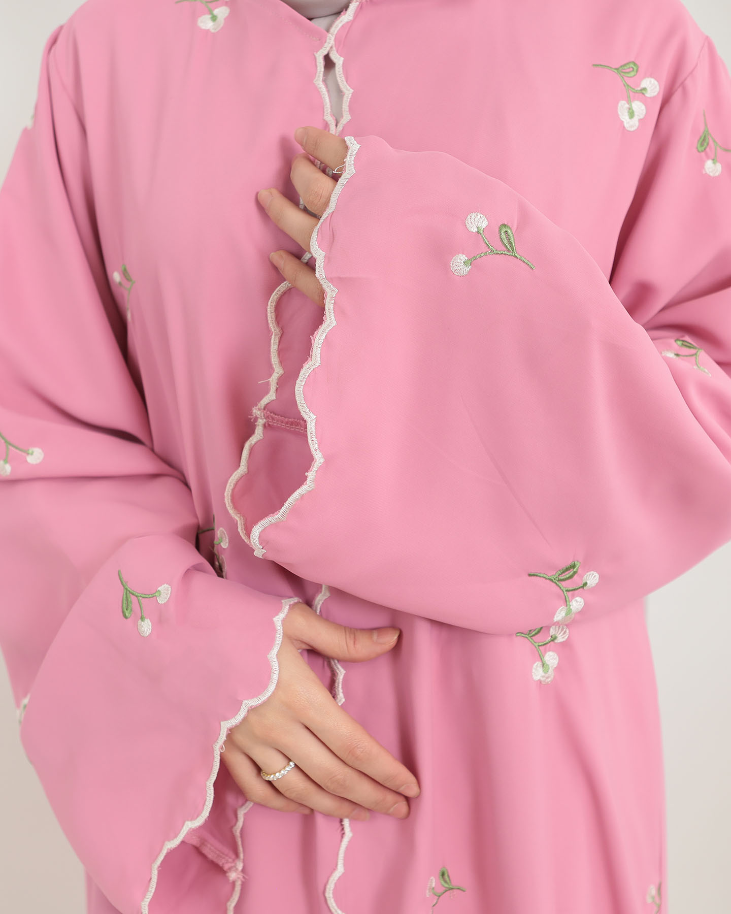 Open Abaya - Pink - 6