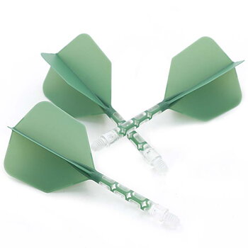 Cuesoul ROST T19 Big Wing Shape Green Flight with Clear Shaft Size L