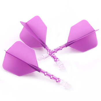 Cuesoul ROST T19 Big Wing Shape Purple Flight with Clear Shaft Size L