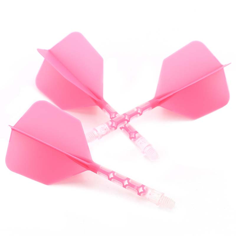 Cuesoul ROST T19 Big Wing Shape Pink Flight with Clear Shaft Size L