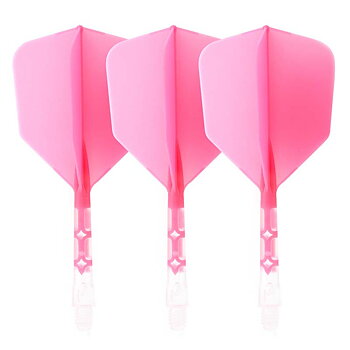 Cuesoul ROST T19 Big Wing Shape Pink Flight with Clear Shaft Size M