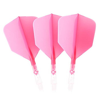 Cuesoul ROST T19 Big Wing Shape Pink Flight with Clear Shaft Size S