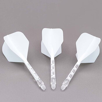 Cuesoul ROST T19 Big Standard Shape White Flight with Clear Shaft Size L