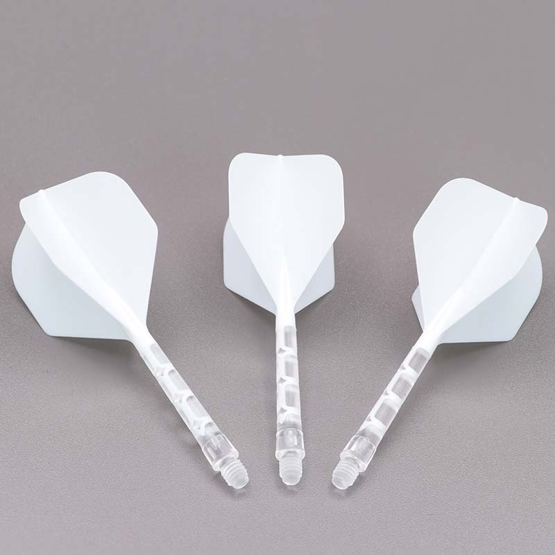 Cuesoul ROST T19 Standard Shape White Flight with Clear Shaft Size L