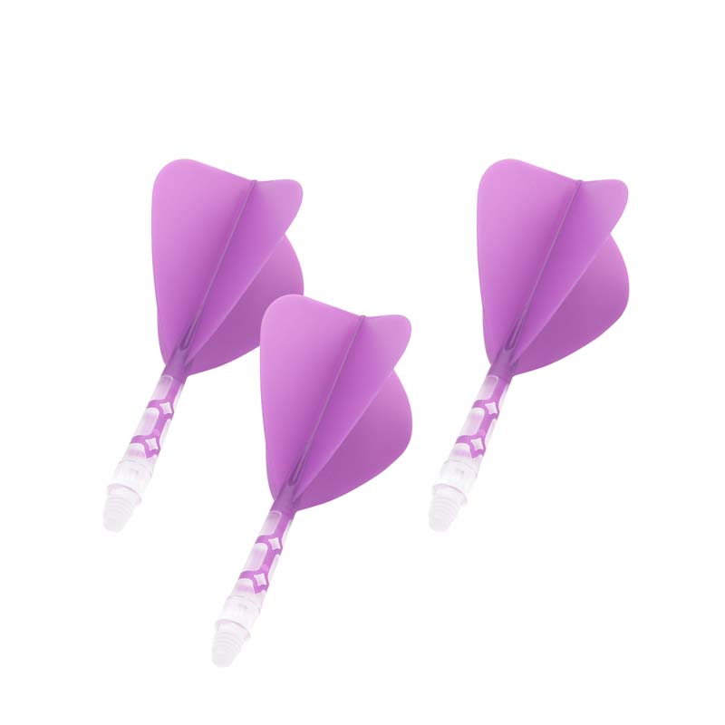 Cuesoul ROST T19 Kite Shape Purple Flight with Clear Shaft Size M