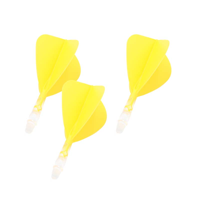 Cuesoul ROST T19 Kite Shape Yellow Flight with Clear Shaft Size S