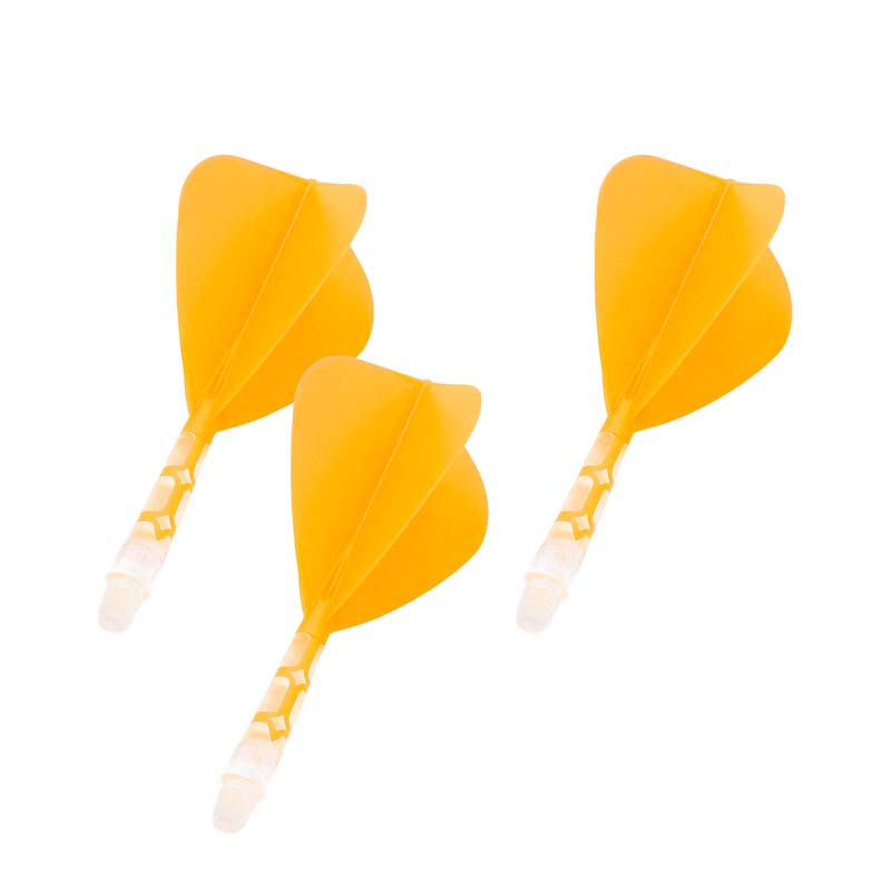 Cuesoul ROST T19 Kite Shape Orange Flight with Clear Shaft Size M