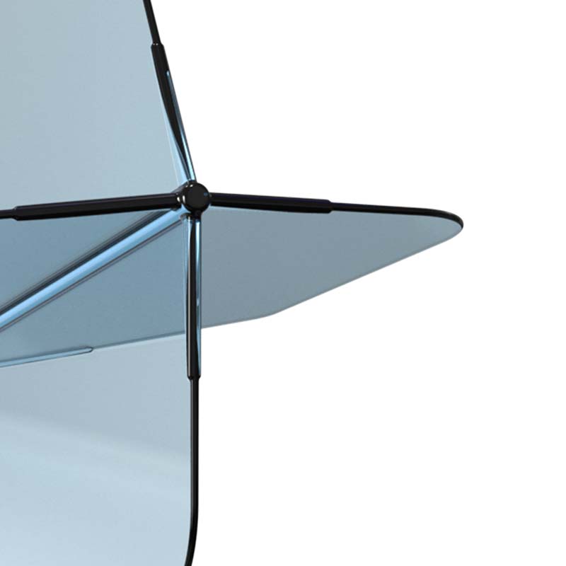 Cuesoul ROST 77 Big Wing Shape Transparent Blue Size L - 2