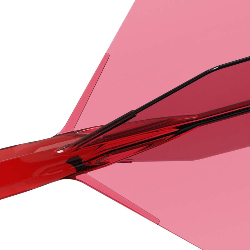 Cuesoul ROST 77 Big Wing Shape Transparent Red Size M - 6