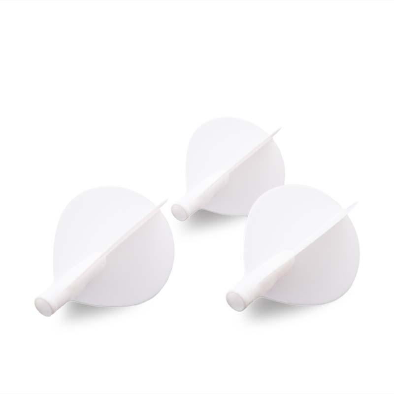 Cuesoul TERO AK4 Dart Flight Teardrop Shape Solid White