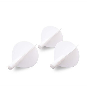 Cuesoul TERO AK4 Dart Flight Teardrop Shape Solid White
