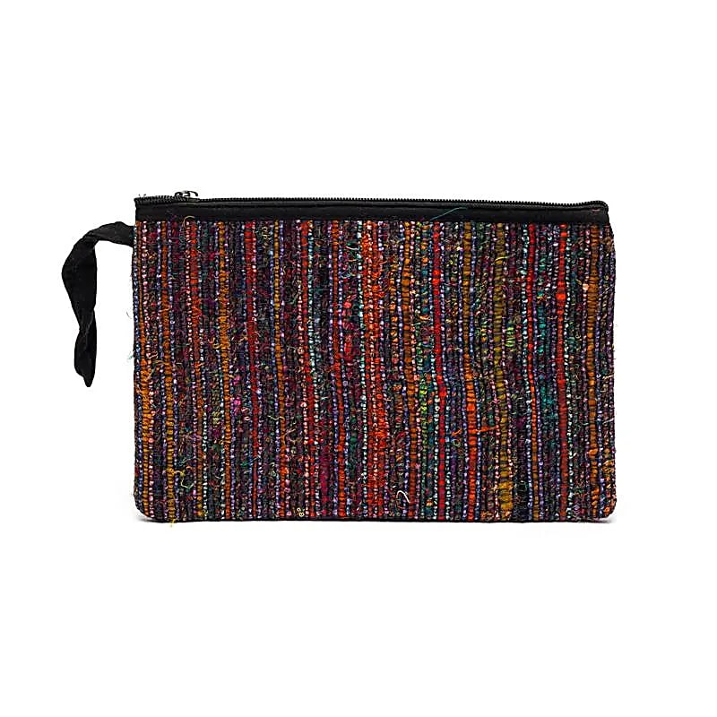 Pouch återvunnet silk -- 26X17 Cm