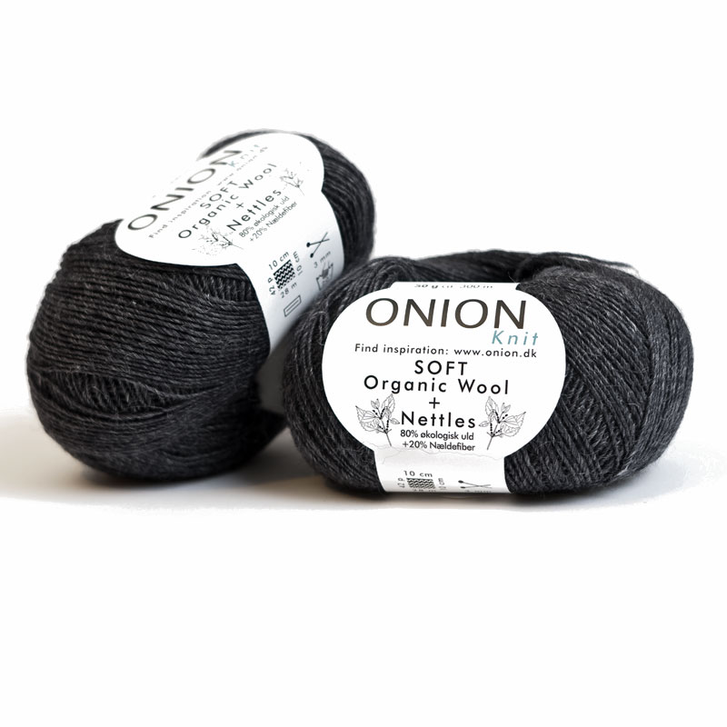 Koksgrå SOFT Organic Wool + Nettles Onion 1502