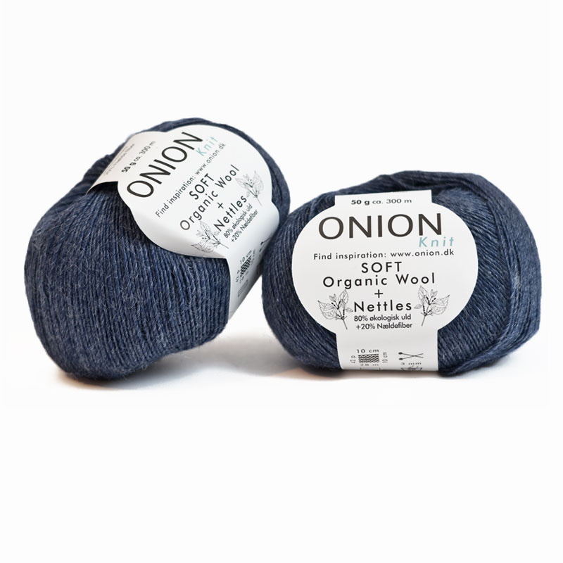 Jeansblå SOFT Organic Wool + Nettles Onion 1510