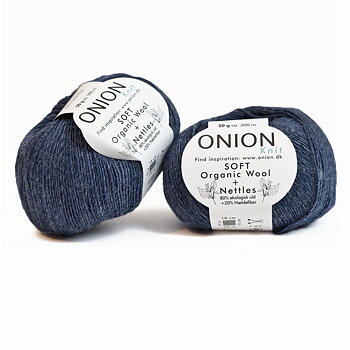 Jeansblå SOFT Organic Wool + Nettles Onion 1510