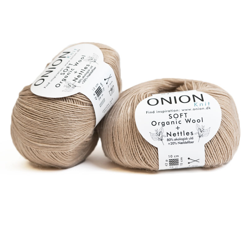 Beige SOFT Organic Wool + Nettles Onion 1517