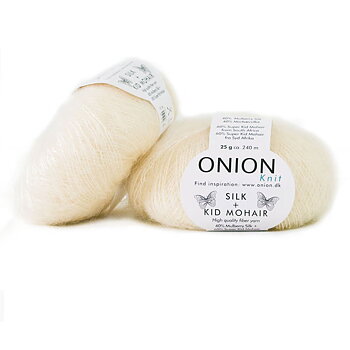 Ecru Vit Silk + Kid Mohair 3001 – mohairgarn med silke