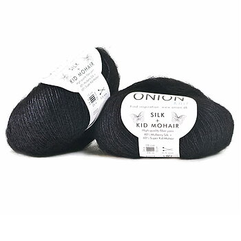 Svart Silk + Kid Mohair 3012 – mohairgarn med silke