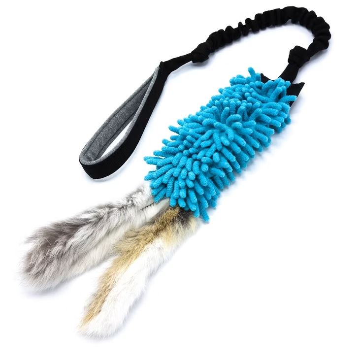 K9Design Mop-Spielzeug #2 mit Kaninchenfell Hundespielzeug