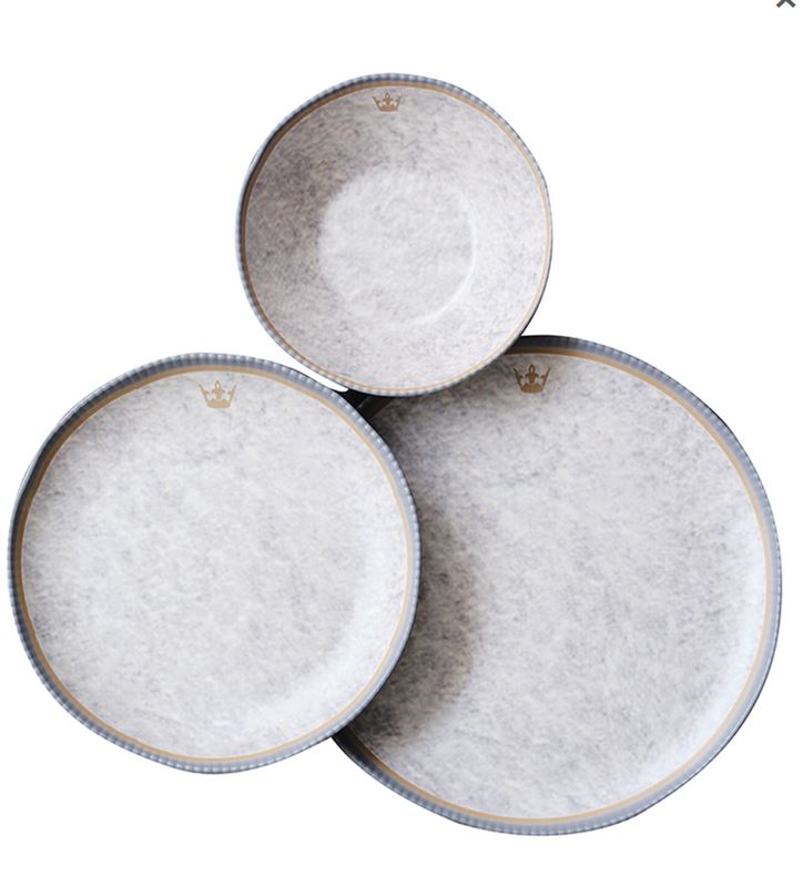 Melaminservis,  ROYAL CAMPING  Rustik., 12 delar