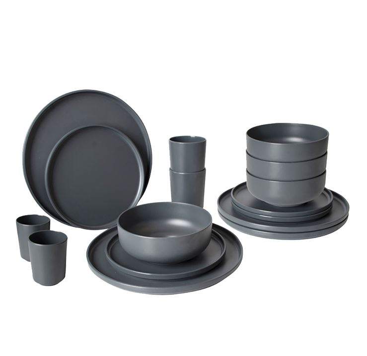 Melaminservis, Pantom antracit  , 16 delar