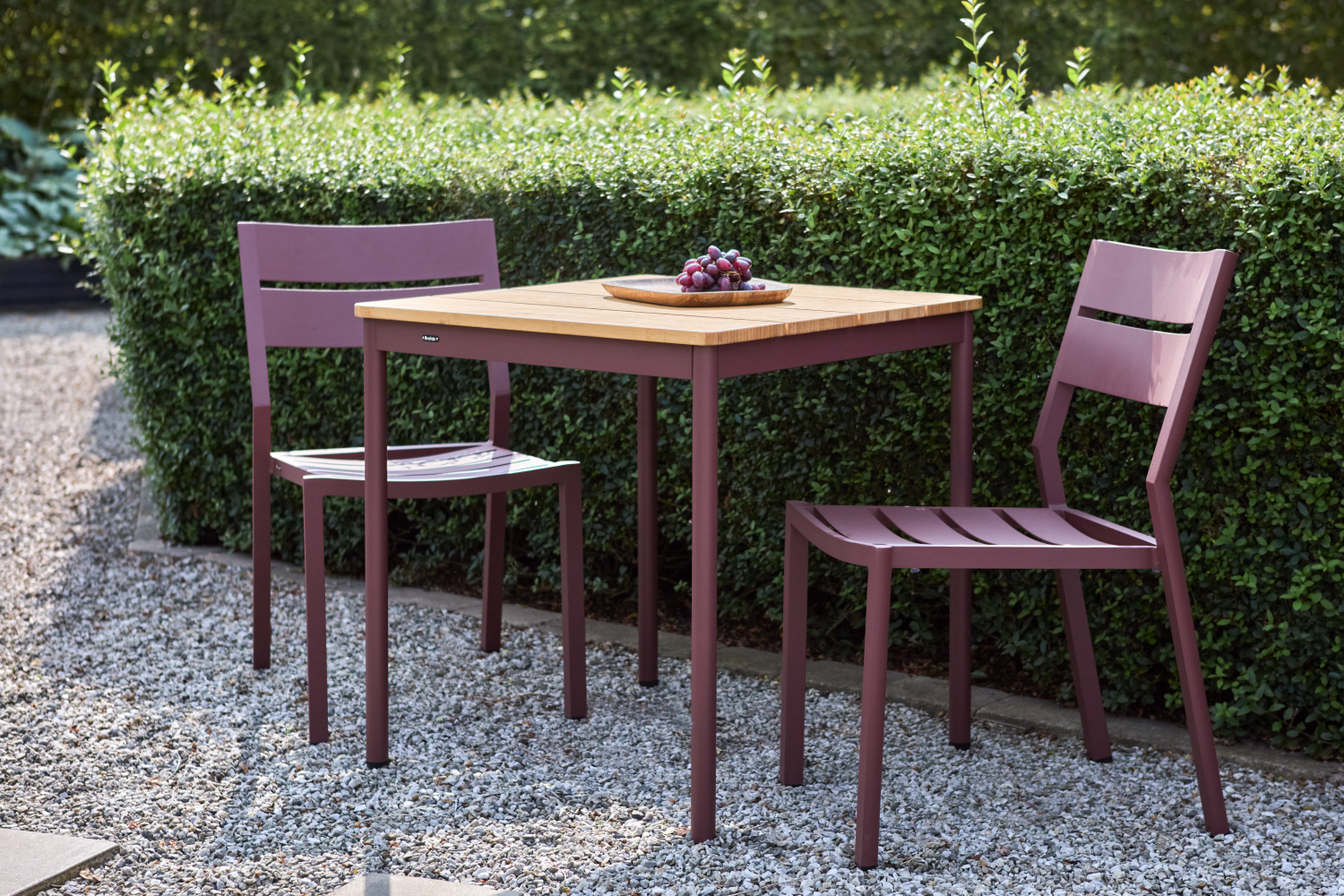Nox Café Table Zin Red/Bambu - 2