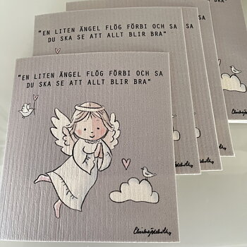  Disktrasa med motiv,  ”En liten ängel flög…”