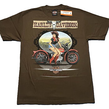 HARLEY DAVIDSON COWBOY GIRL T-Shirt Kurzarm.