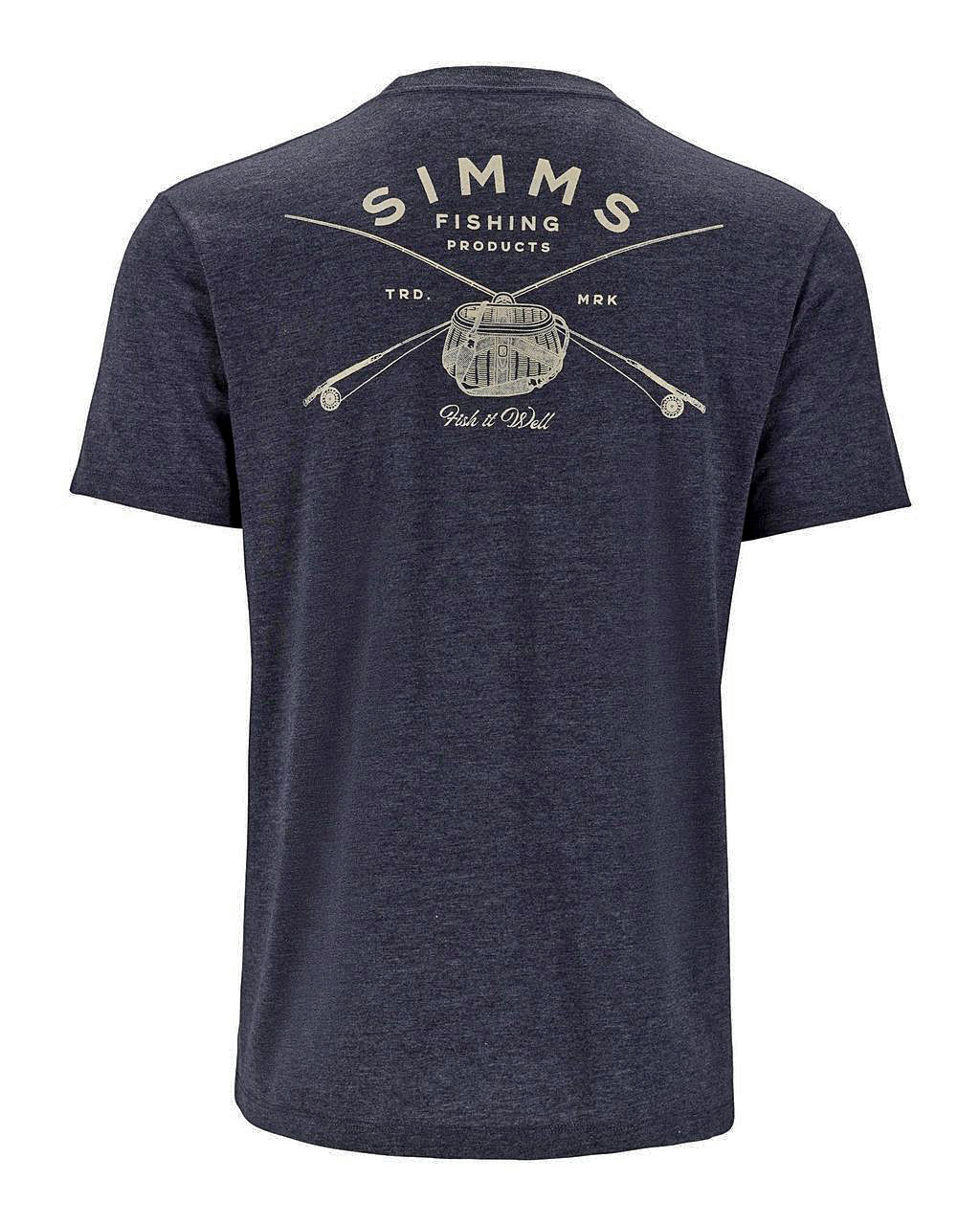 Simms Classic Tackle T-Shirt Navy Heather  - 2